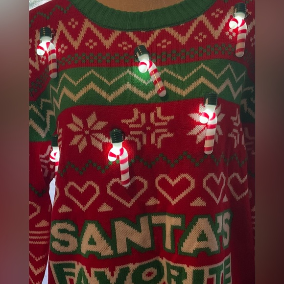 Giggling Getup Size:L Ugly Christmas Sweater for Women  Light Up NWOT - Picture 4 of 12